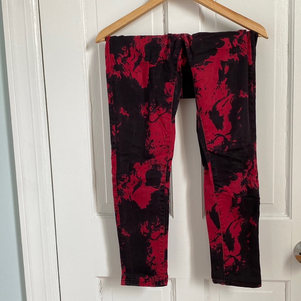 the kooples short fit jeans black and Red size 25